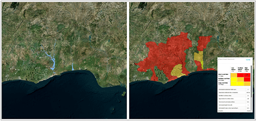 Rapid flood mapping and impact assessment